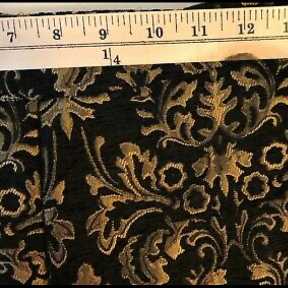 Urban Outfitters Womens Pants Tapestry Jacquard Cropped Black Gold Size 6 - Picture 13 of 16